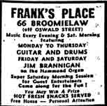 Frank's Place Advert 1971